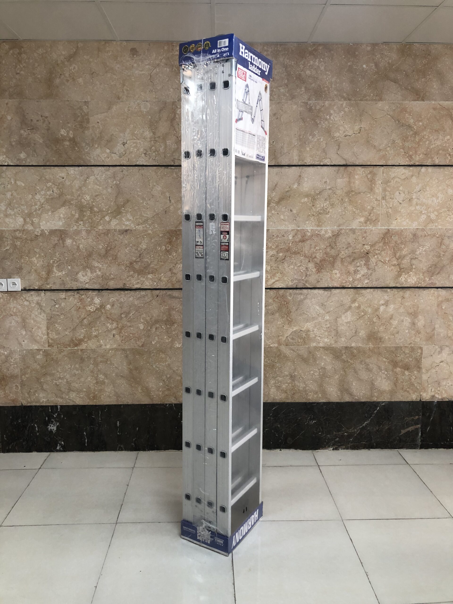 نردبان 32 پله 4 تکه آلوم پارس پله مدل هارمونی