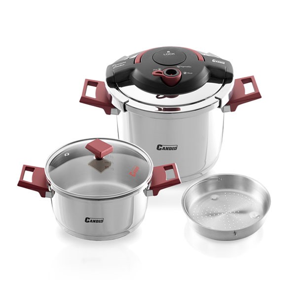 زود پز دو قلو 6 لیتری کاندید مدل هلیوس