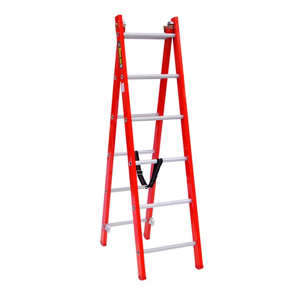 نردبان 12 پله 2 تکه آلوم پارس پله مدل تک صنعت 3 متری