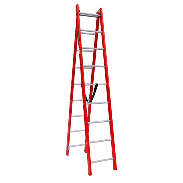 نردبان 18 پله 2 تکه آلوم پارس پله مدل تک صنعت 4.5 متری