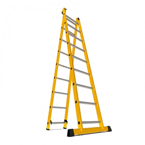 نردبان 19 پله 2 تکه آلوم پارس پله مدل الگانت 5 متری