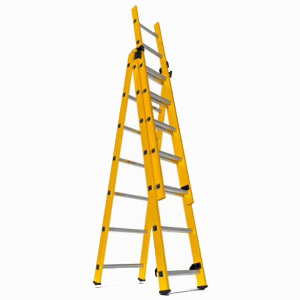 نردبان 21 پله 3 تکه آلوم پارس پله مدل الگانت 6 متری