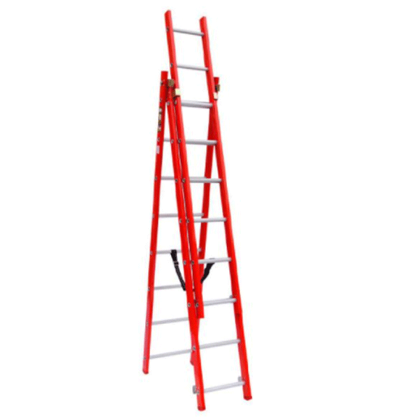 نردبان 24 پله 3 تکه آلوم پارس پله مدل تک صنعت 6 متری