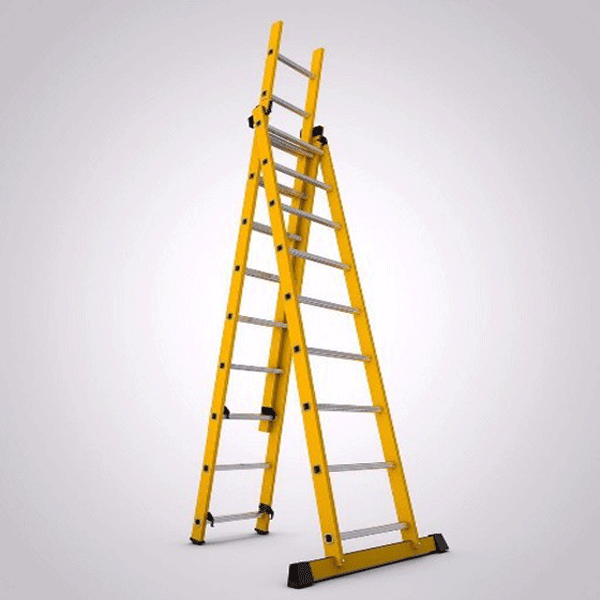 نردبان 28 پله 3 تکه آلوم پارس پله مدل الگانت 7.5 متری