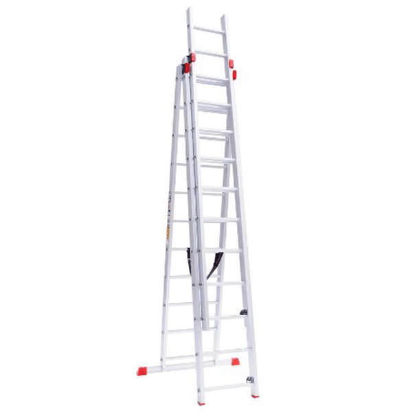 نردبان 28 پله 3 تکه آلوم پارس پله مدل اکسلنت 7.5 متری