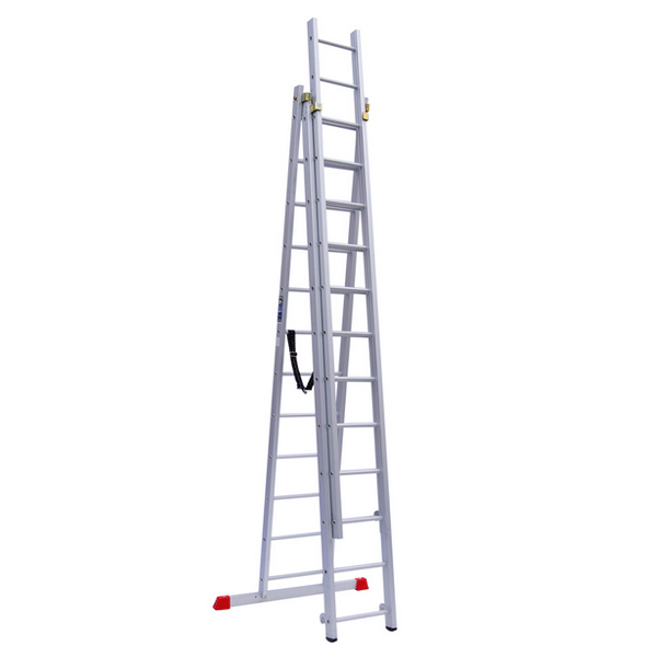 نردبان 34 پله 3 تکه آلوم پارس پله مدل اکسلنت 9 متری