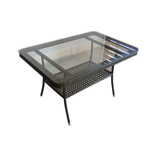 میز غذاخوری حصیری باغ آرا طول 160 سانت مدل نپال