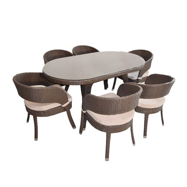 ست 6 نفری میز و صندلی ناهارخوری باغ ارا مدل الیزابت