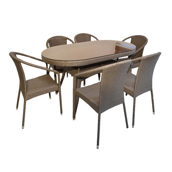 ست 6 نفری میز و صندلی ناهارخوری باغ ارا مدل الیت