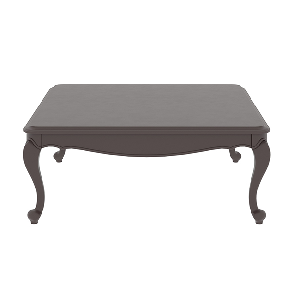 میز از جنس چوب به شکل مربع که از زاویه رو به رو مشخص است.