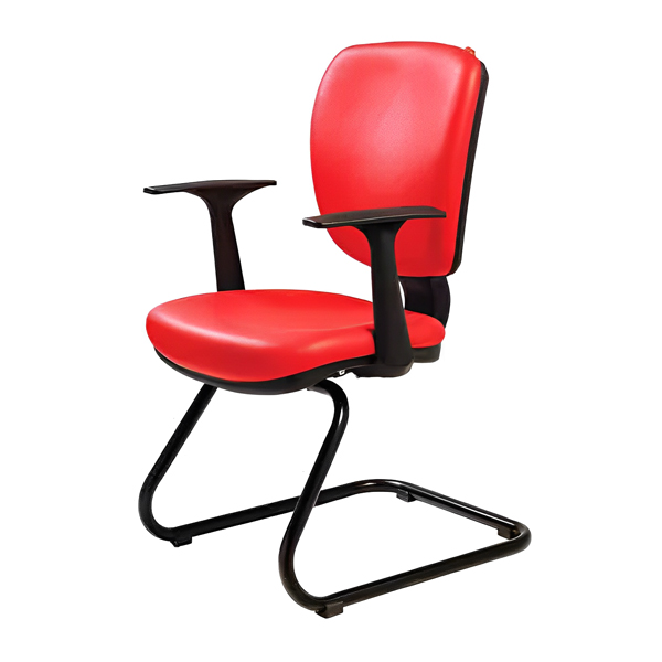 صندلی کنفرانسی راحتیران مدل CF 206 با روکش قرمز