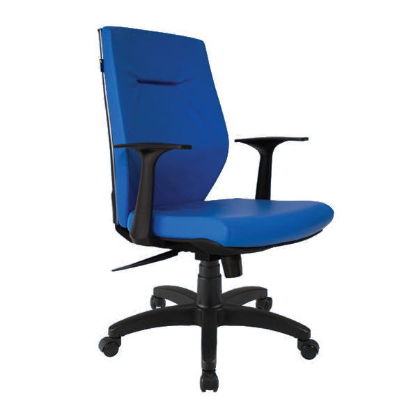 صندلی کارمندی راحتیران مدل F850 با روکش آبی