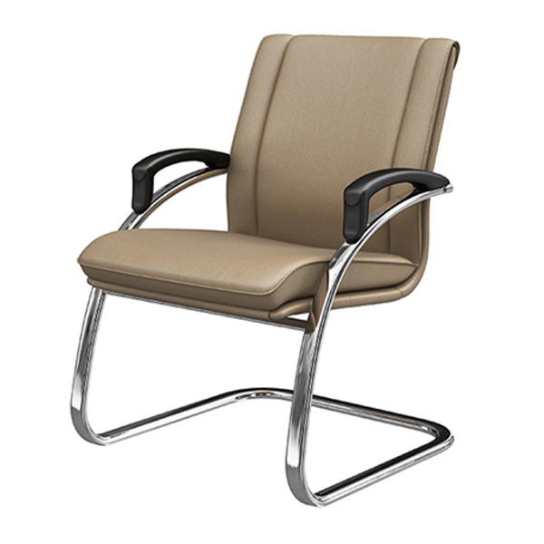 صندلی کنفرانس اروند مدل 1910 دارای پایه های ثابت یو شکل، دسته هایی از جنس انتگرال و روکش قهوه ای رنگ می باشد.