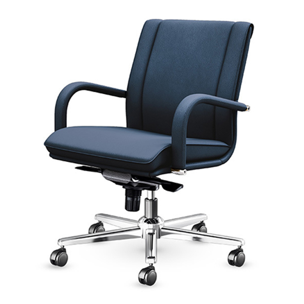 صندلی کارشناسی اروند مدل 1914 دارای روکش به رنگ آبی می باشد و پایه های پنج پر با ابکاری کروم و دو دسته نیز برای آن درنظر گرفته شده است.