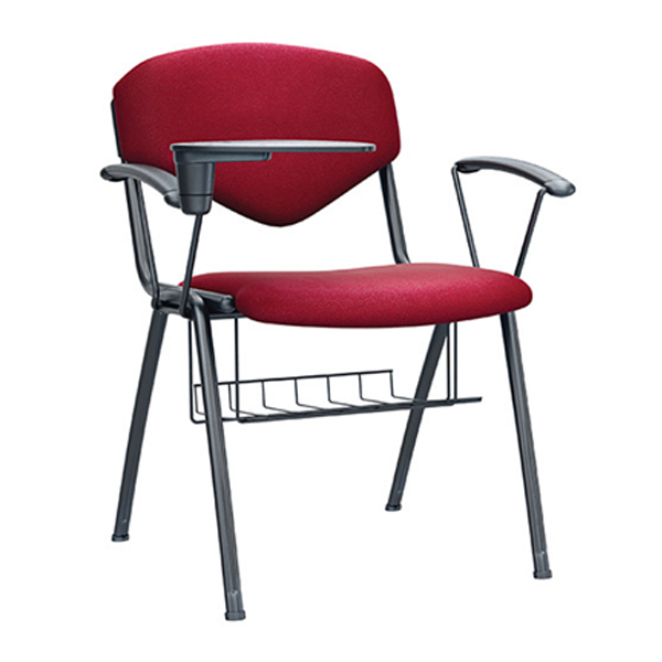 صندلی آموزشی اروند مدل ۲۳۴۳ دارای تشک در قسمت پشتی و نشیمن خود می باشد که با روکشی به رنگ قرمز پوشانده شده است.