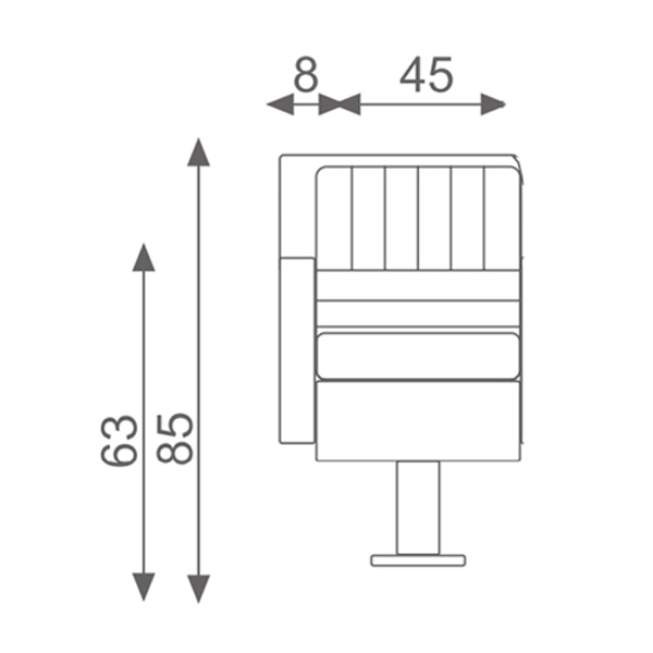 ابعاد صندلی آمفی تئاتر اروند مدل 2710 که شامل طول، طول نشیمن، عرض، عمق و ارتفاع است در تصویر مشخص می باشد.