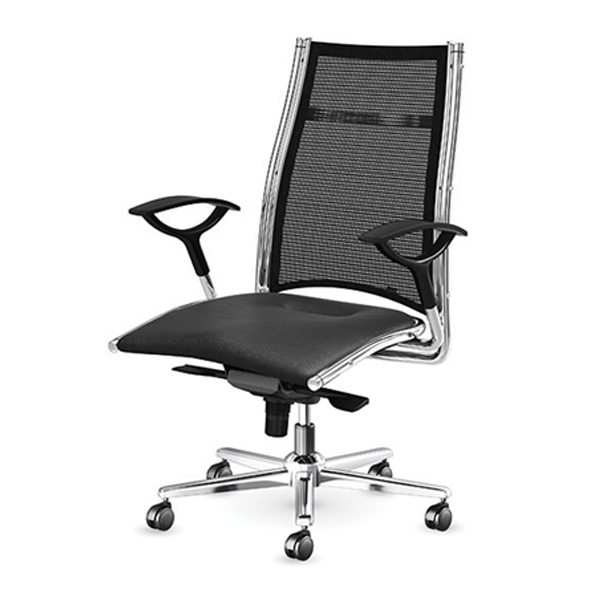 صندلی کارشناسی اروند مدل ۳۲۱۴ به رنگ مشکی می باشد که پشتی از جنس توری و نشیمن دارای روکش چرم می باشد.