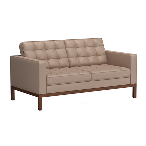 مبل دونفره اداری اروند مدل 4032 Wیک مبل دو نفره با روکش کرم رنگ و دارای پایه های چوبی می باشد.