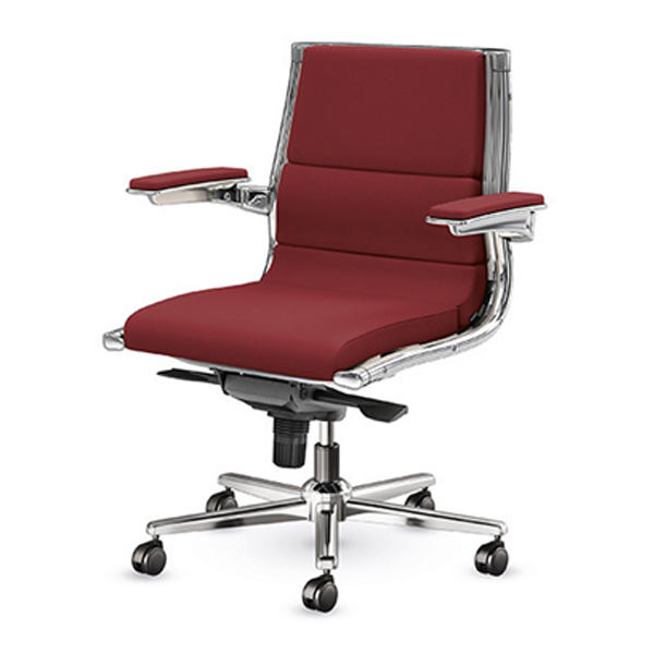 صندلی کارشناسی اروند مدل 4412 از زاویه پشت مشخص است که روکشی کرم رنگ و جک تغییر ارتفاع نیز دارد.