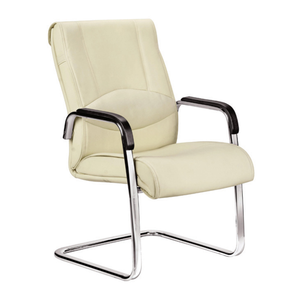 صندلی کنفرانس BALSA داتیس مدل CB760دارای روکشی کرم رنگ و پایه های یو شکل است که به صورت متصل به دسته طراحی شده است.