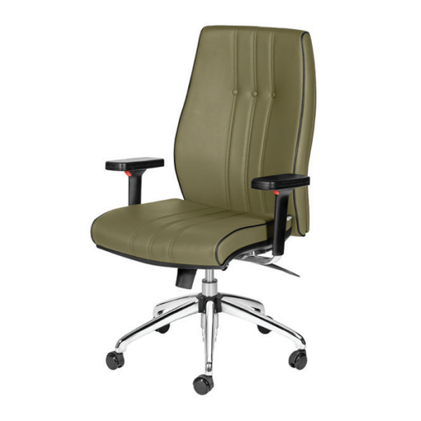 صندلی کارشناسی PENTA داتیس مدل XP647دارای دو دسته در طرفین و پایه های پنج پر به همراه آبکاری کروم است که روکش های پارچه ای و چرمی دارد.