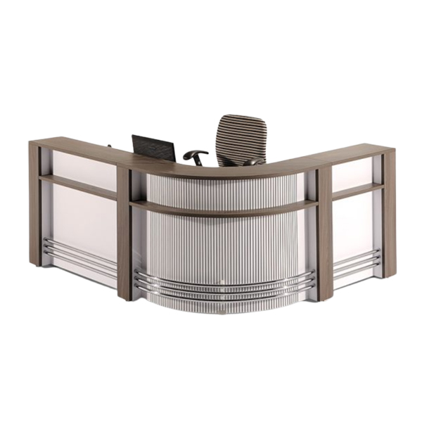 میز کانتر جلیس مدل سرو 2 دارای ترکیب رنگی راش+طوسی به همراه یک صندلی