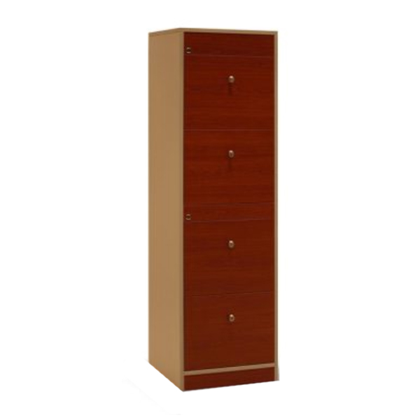 فایل چهار کشو جلیس مدل بنفشه 6 دارای رنگ گردویی روشن