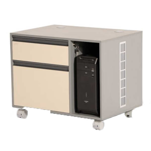 فایل چرخدار جلیس مدل نکا 4 دارای رنگ کرم ملامینه+خاکستری