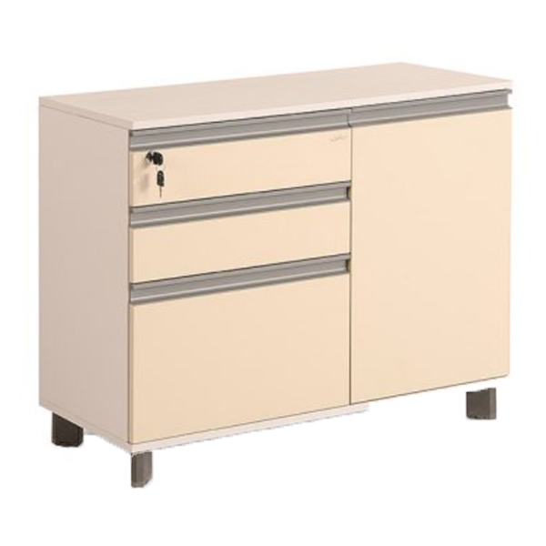 فایل جلیس مدل نکا 90 به رنگ کرم ملامینه+طوسی