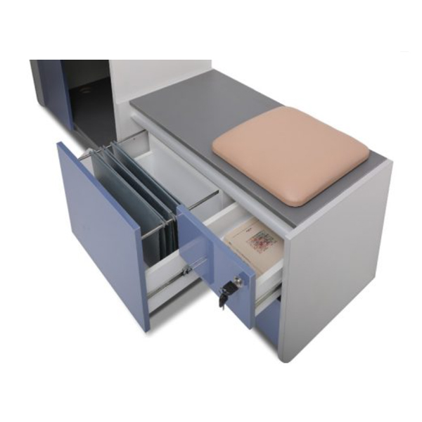 فایل نشیمن جلیس مدل لارک دارای رنگ آبی گلوسی+خاکستری+طوسی