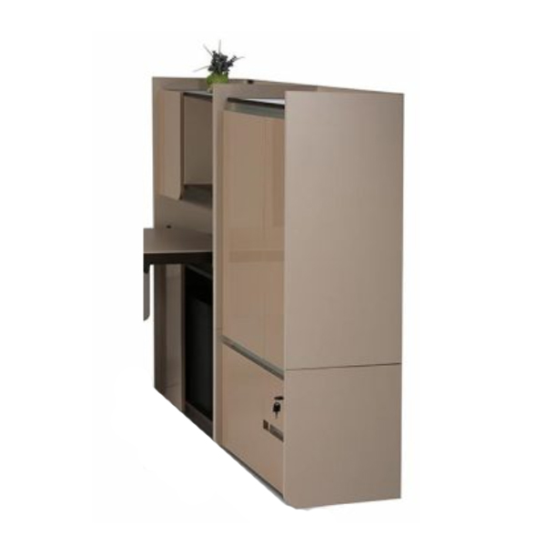 جالباسی جلیس مدل لارک دارای رنگ کاپوچینو گلوسی+قهوه ای ملامینه می باشد.