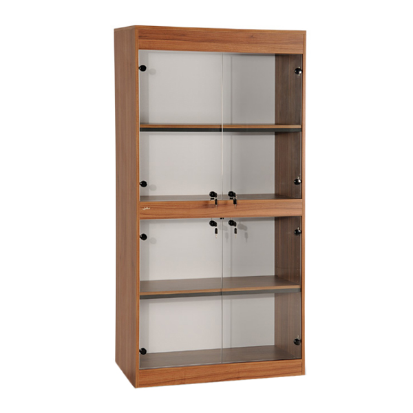 جازونکن درب شیشه ای جلیس مدل بنفشه 7 دارای رنگ گردویی روشن