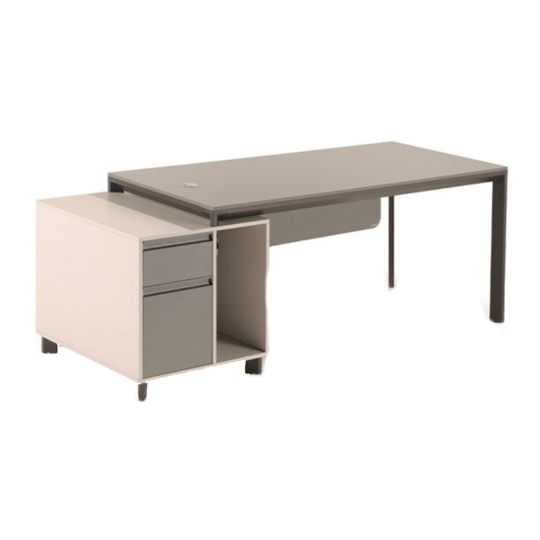 میز کارمندی جلیس مدل نکا E دارای رنگ خاکستری+طوسی