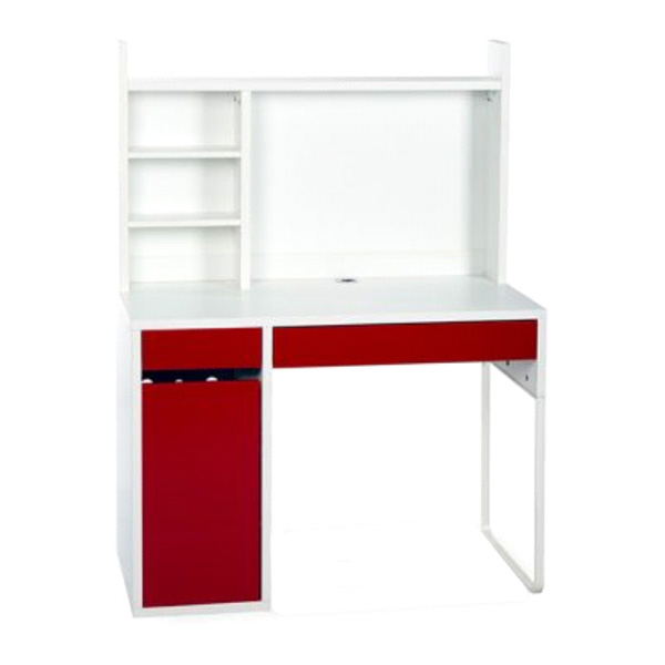 ست میز تحریر جلیس مدل بانه ابیانه دارای رنگ سفید و قرمز