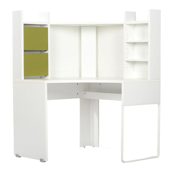 ست میز تحریر مدل ماهان نیاسر جلیس دارای رنگ سفید و سبز