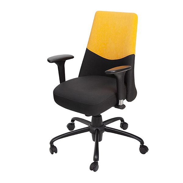 صندلی کارمندی 450E بامو مشکی و زرد
