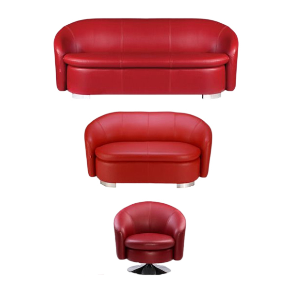 ست مبل اداری نیلپر مدل OSS 823-EN با روکش قرمز