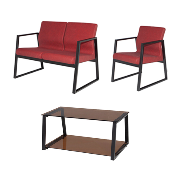 نیم ست مبل اداری F40 بامو قرمز