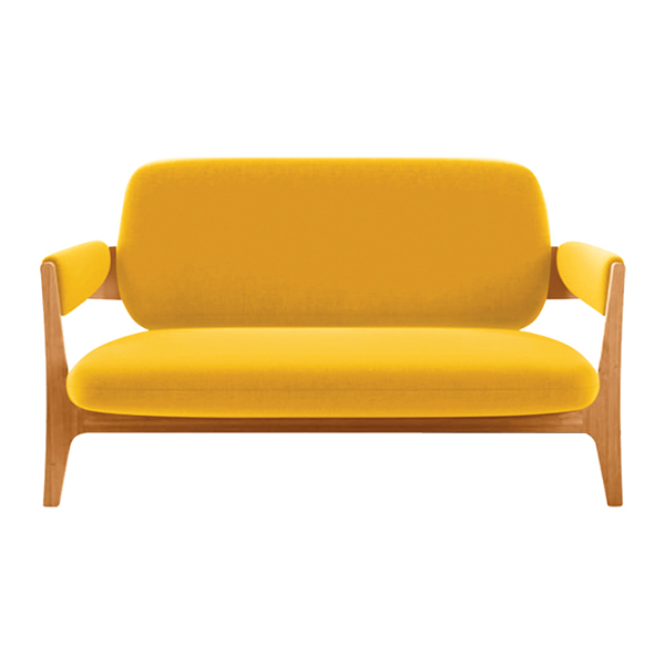 مبل اداری بامو مدل F90/2 با رنگ زرد