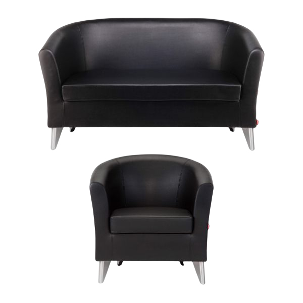 نیم ست مبل اداری مدل OSS 898 نیلپر با روکش مشکی