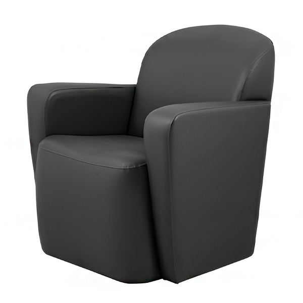 مبل یک نفره اداری آرتمن مدل KEF-711 با رنگ مشکی از نمای بغل