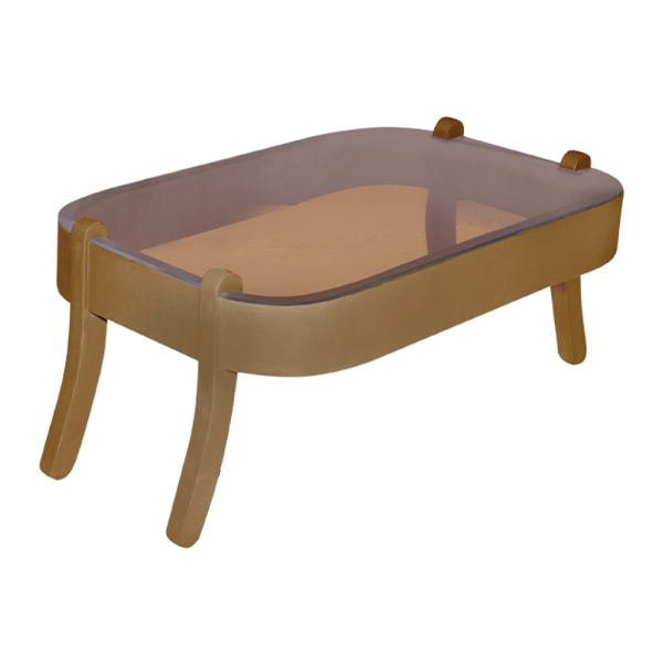 میز جلو مبلی T90 با شیشه برنزی