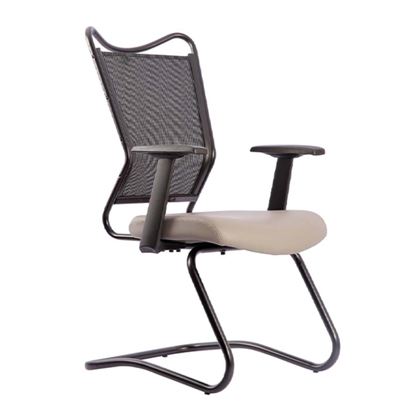 نمای کناری صندلی کنفرانسی TBC آرتمن دارای پشتی مش