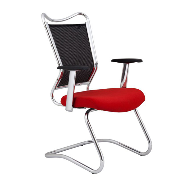 صندلی کنفرانسی TUC آرتمن دارای پشتی مش و روکش نشیمن قرمز