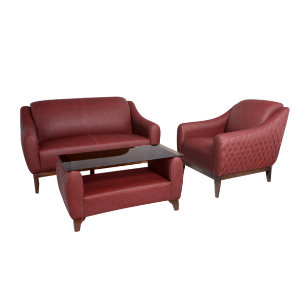 نیم ست مبل اداری F70 بامو زرشکی