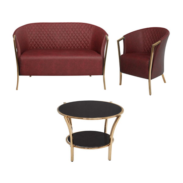 نیم ست مبل اداری F30 باموقرمز