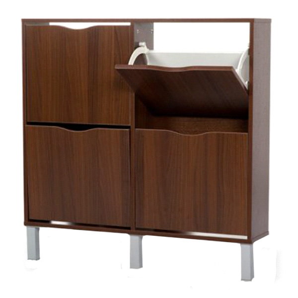 نمای کناری با درب های باز جاکفشی جلیس مدل آستانه در چندسو