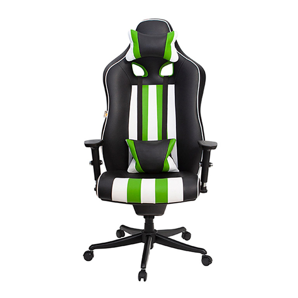 صندلی گیمینگ مدل G2021 برند بامو نمای روبه روی سبز روشن