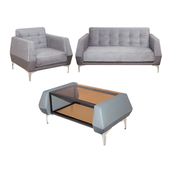 مبل اداری BAMO مدل F80 دارای روکش طوسی رنگ