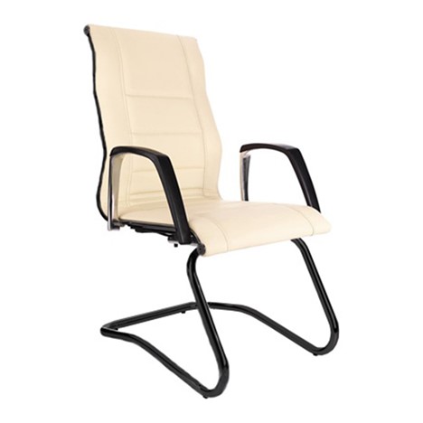 صندلی کنفرانسی لیو مدل B83m رنگ کرم دسته ثابت